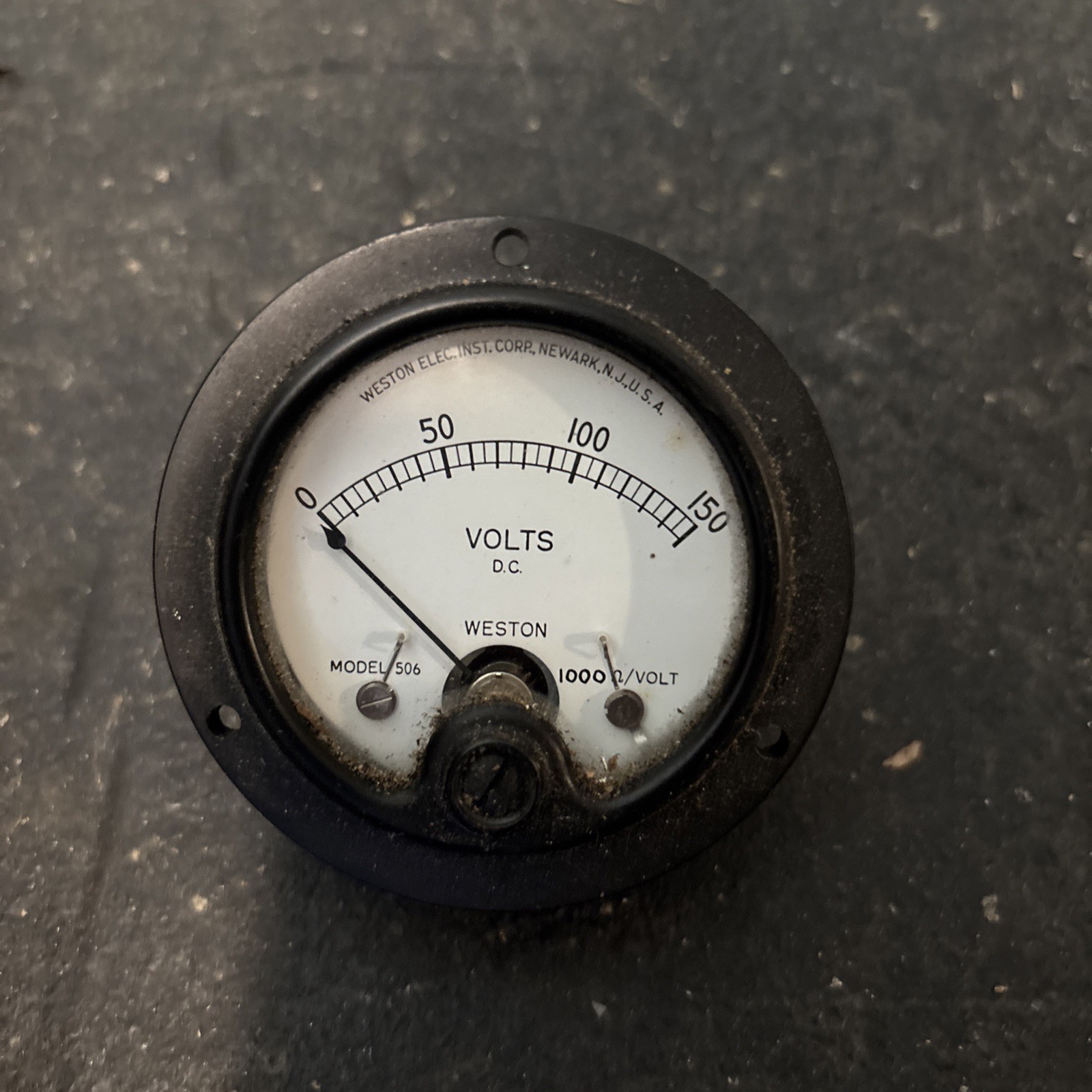 Weston Model 506 AC 0-150 Volt Meter Electrical Gauge