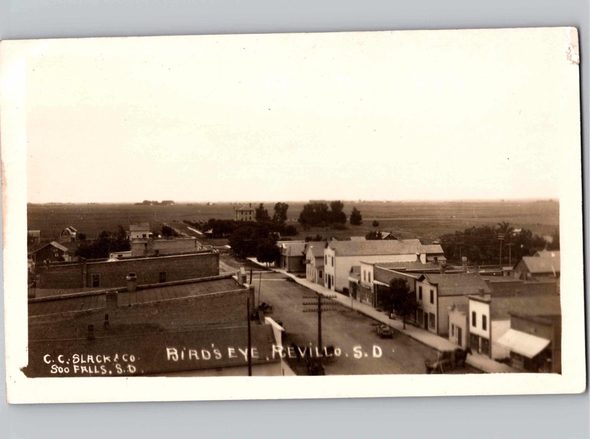 c1910 Bird\'s Eye View Revillo South Dakota SD RPPC Real Photo Postcard c1910 Bird\'s Eye View Revillo South Dakota SD RPPC Real Photo Postcard