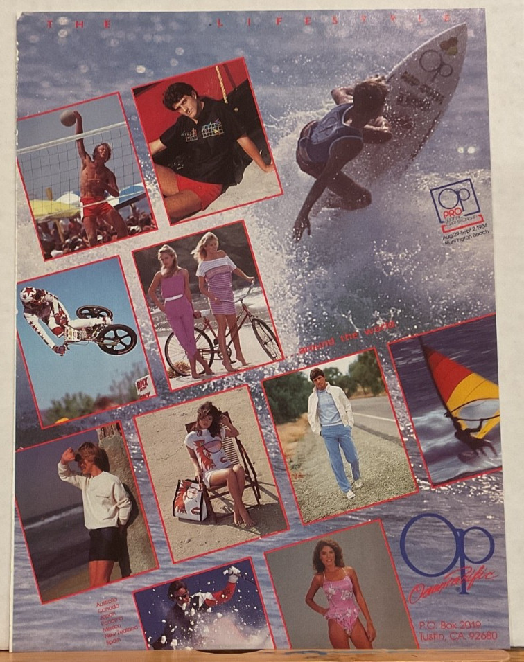 Vintage 1984 OP Ocean Pacific Print Ad From 84 Olympics Program