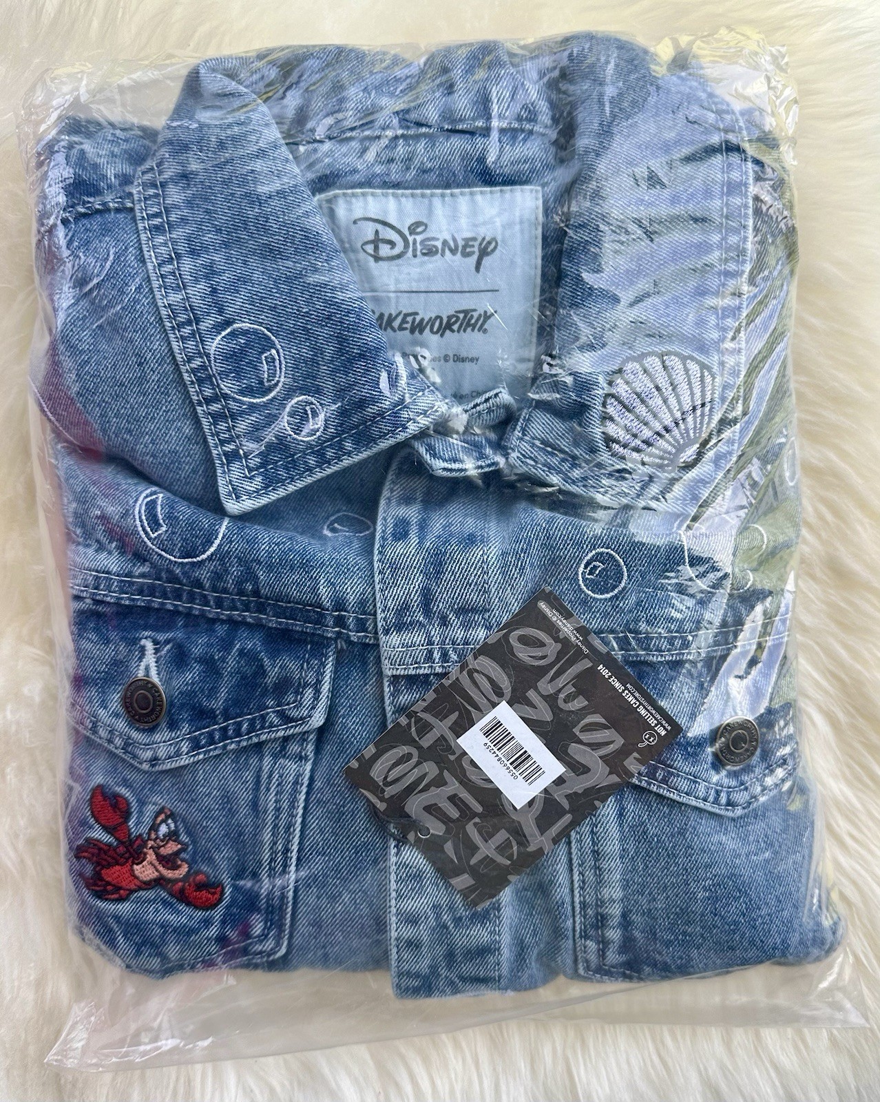 ❤️NEW❤️ (MD) The Little Mermaid Denim Jacket for Women by Cakeworthy