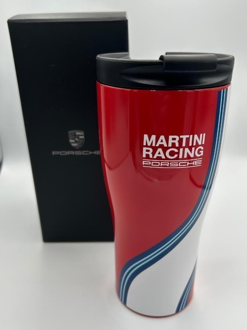 Porsche Thermo Mug Tumbler Red Travel Cup Isolierbecher 450ml