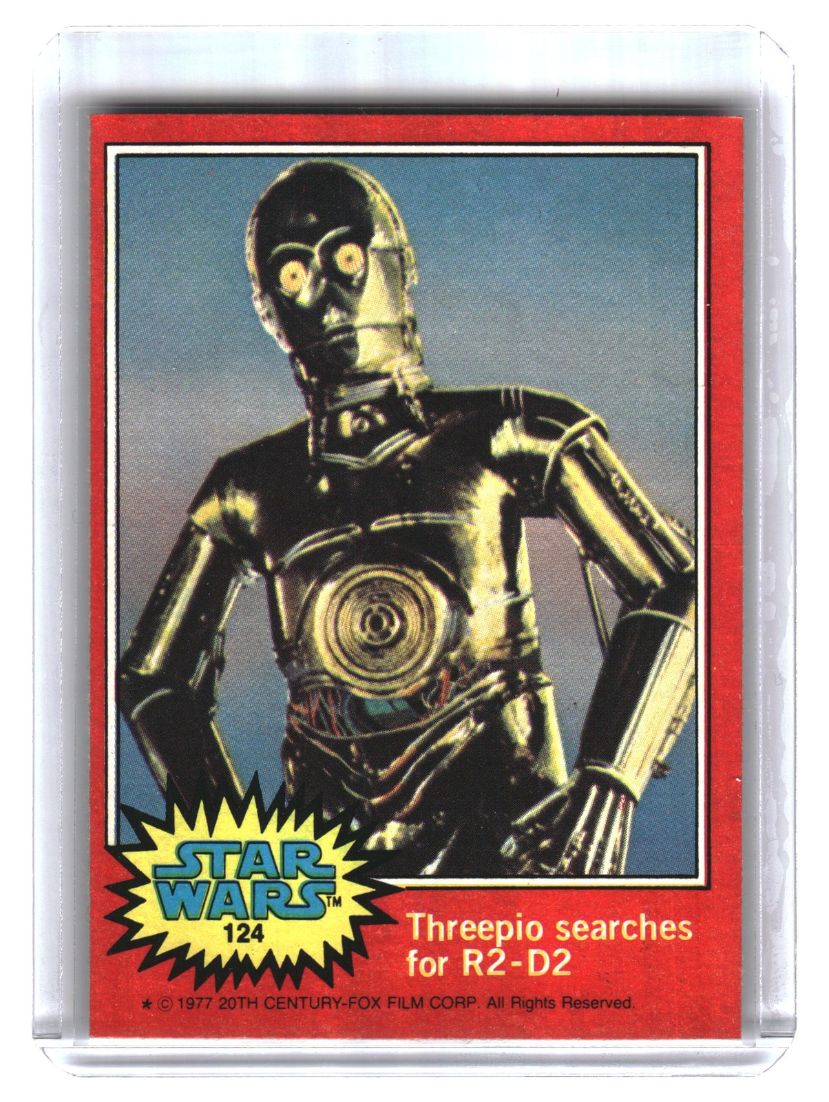 1977 Topps Star Wars #124 Threepio searches for R2-D2