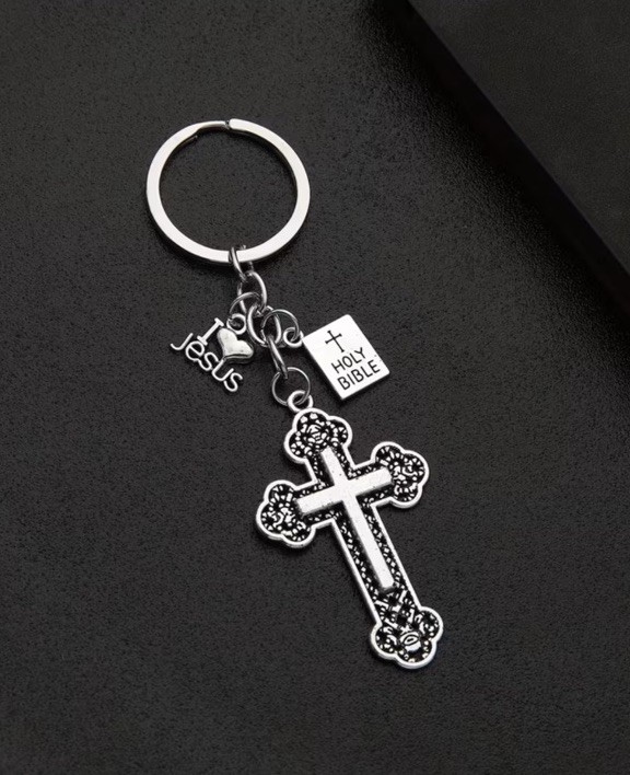Cross Jesus Fish Christian Holy Bible Charms Keychain Gift Key Chains Ring Cross Jesus Fish Christian Holy Bible Charms Keychain Gift Key Chains Ring