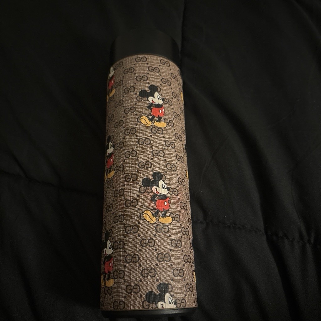 Gucci x Disney Mickey Mouse GG Monogram Vacuum Flask/Bottle w/ Box & Paperwork