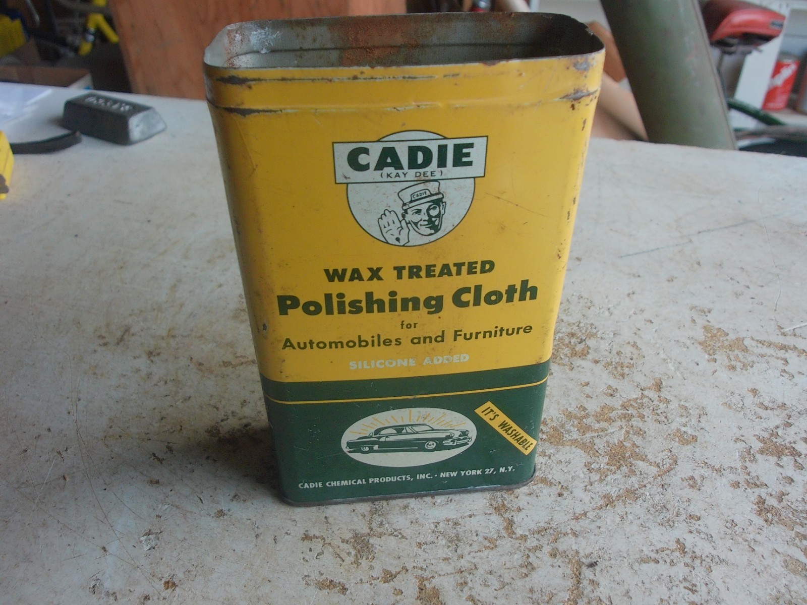 Vintage Empty Cadie Polishing Cloth Tin No Top Lot 26-50