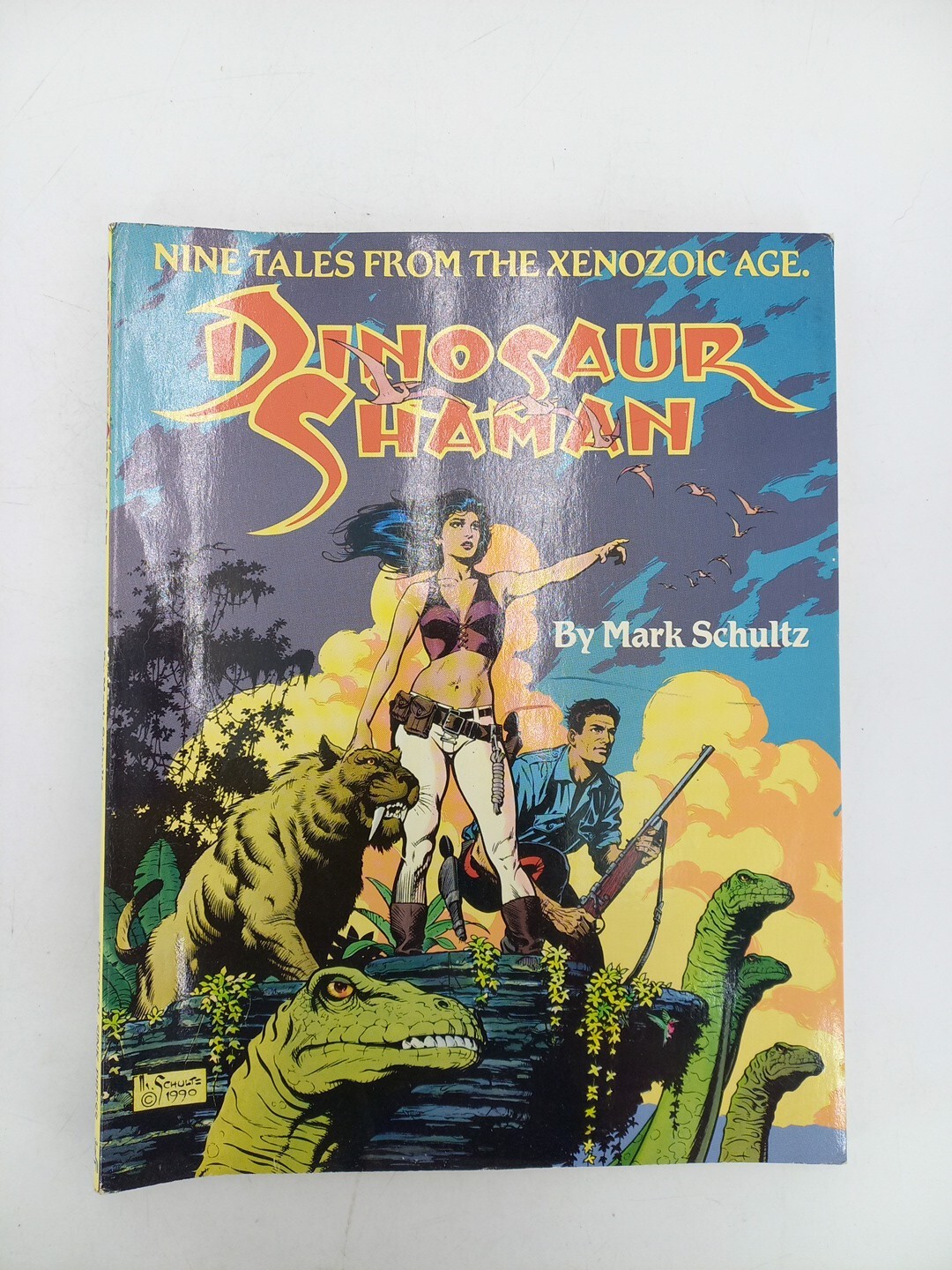 DINOSAUR SHAMAN PB. XENOZOIC TALES. MARK SCHULTZ. KITCHEN SINK 1990. VGOOD