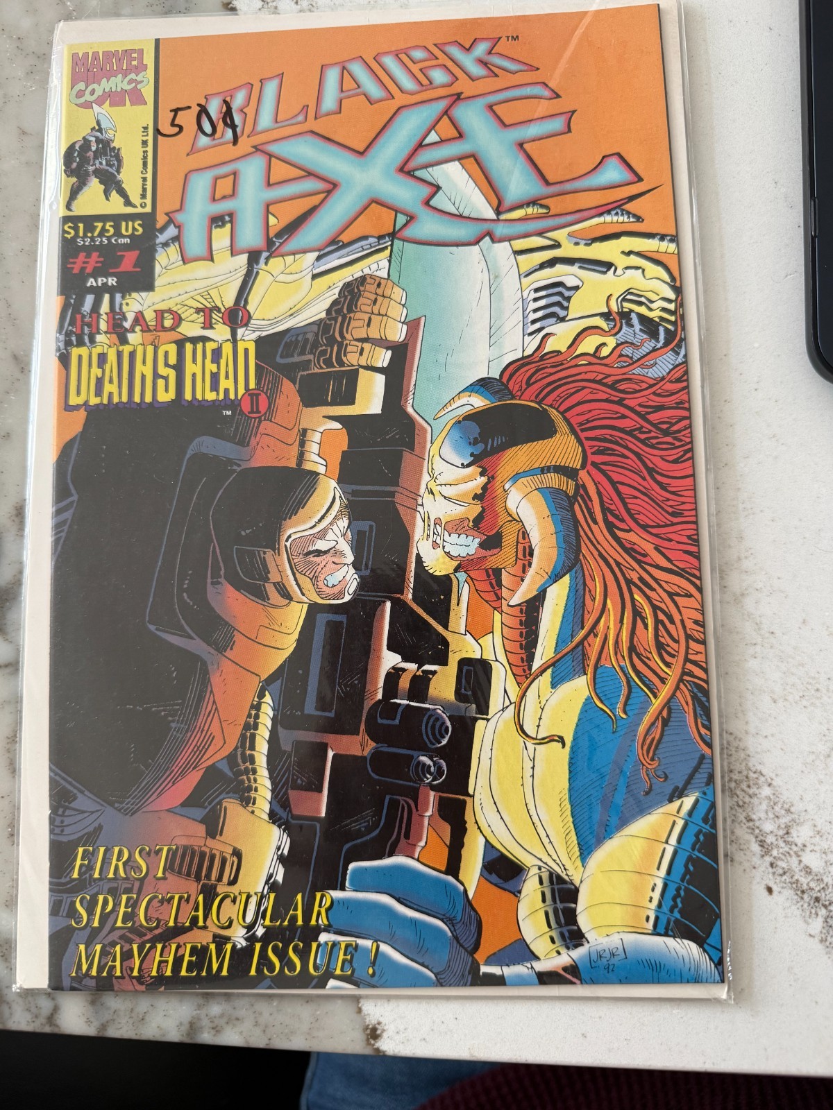 Black Axe #1 Marvel Comics UK 1993 Death\'s Head II First Issue Vintage Comic Black Axe #1 Marvel Comics UK 1993 Death\'s Head II First Issue Vintage Comic