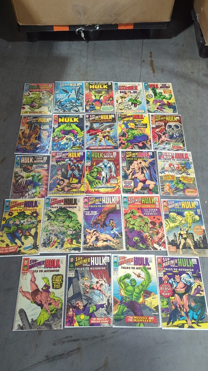 TALES TO ASTONISH  HULK  SUBMARINER 63101 Lot of 24 1965 Silver Age Marv G2U