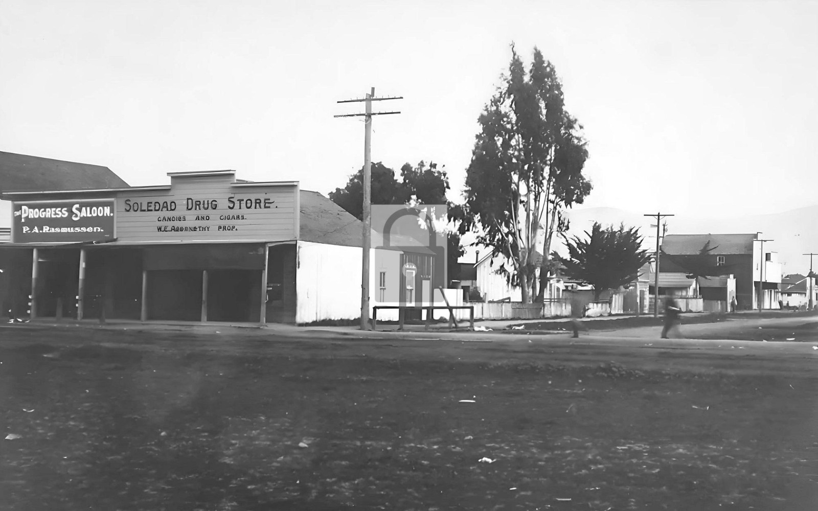 Street View Saloon & Drug Store Soledad California CA - Reprint