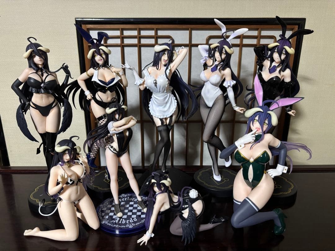 Overlord Albedo Figure Set of 9 Collectible Anime Figures Fully Functional