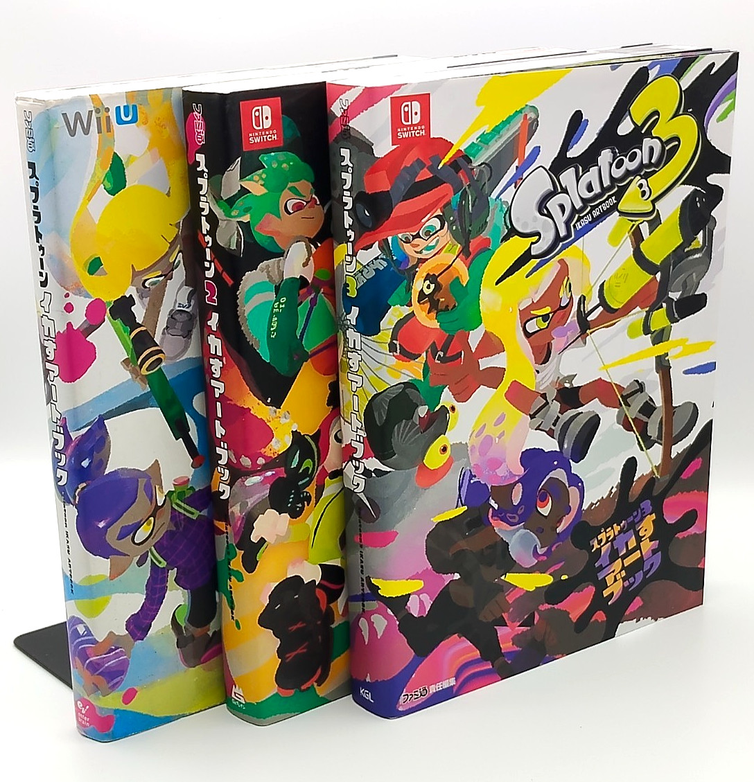 Nintendo Splatoon Ikasu Art Book Set of 3 Splatoon 1 2 & Splatoon 3 Illustration