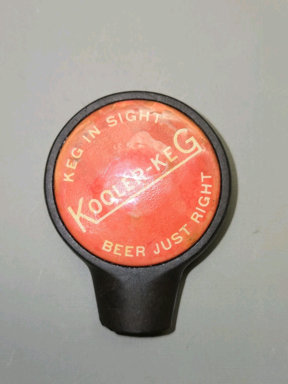 Vintage 30s/40s Kooler-Keg Keg In Sight,Beer Just Right Sidewinder Tap Knob Vintage 30s/40s Kooler-Keg Keg In Sight,Beer Just Right Sidewinder Tap Knob