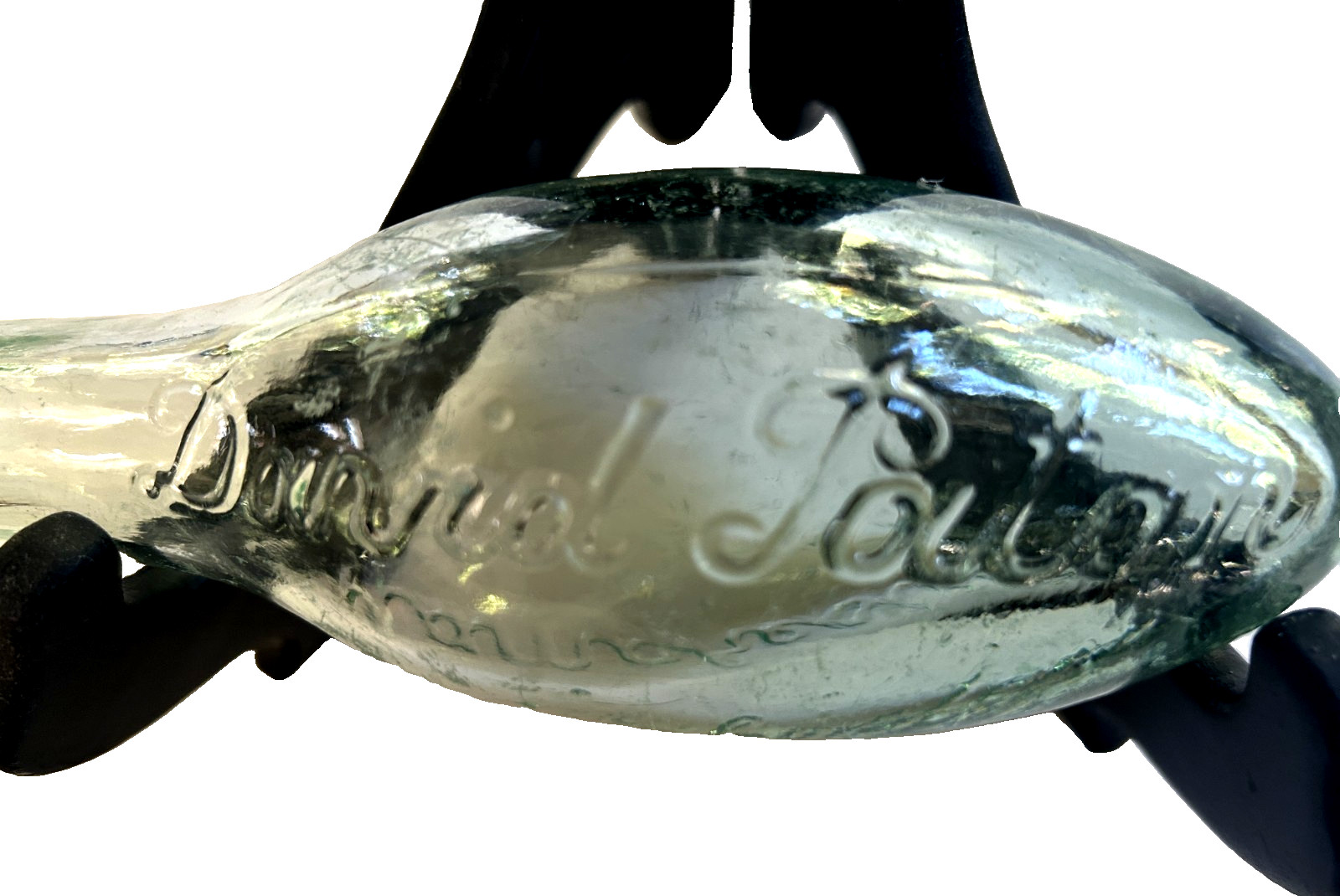TORPEDO BOTTLE -  DAVID PATON - MANCHESTER - VINTAGE 19TH c - AQUA-GREEN LOT #7