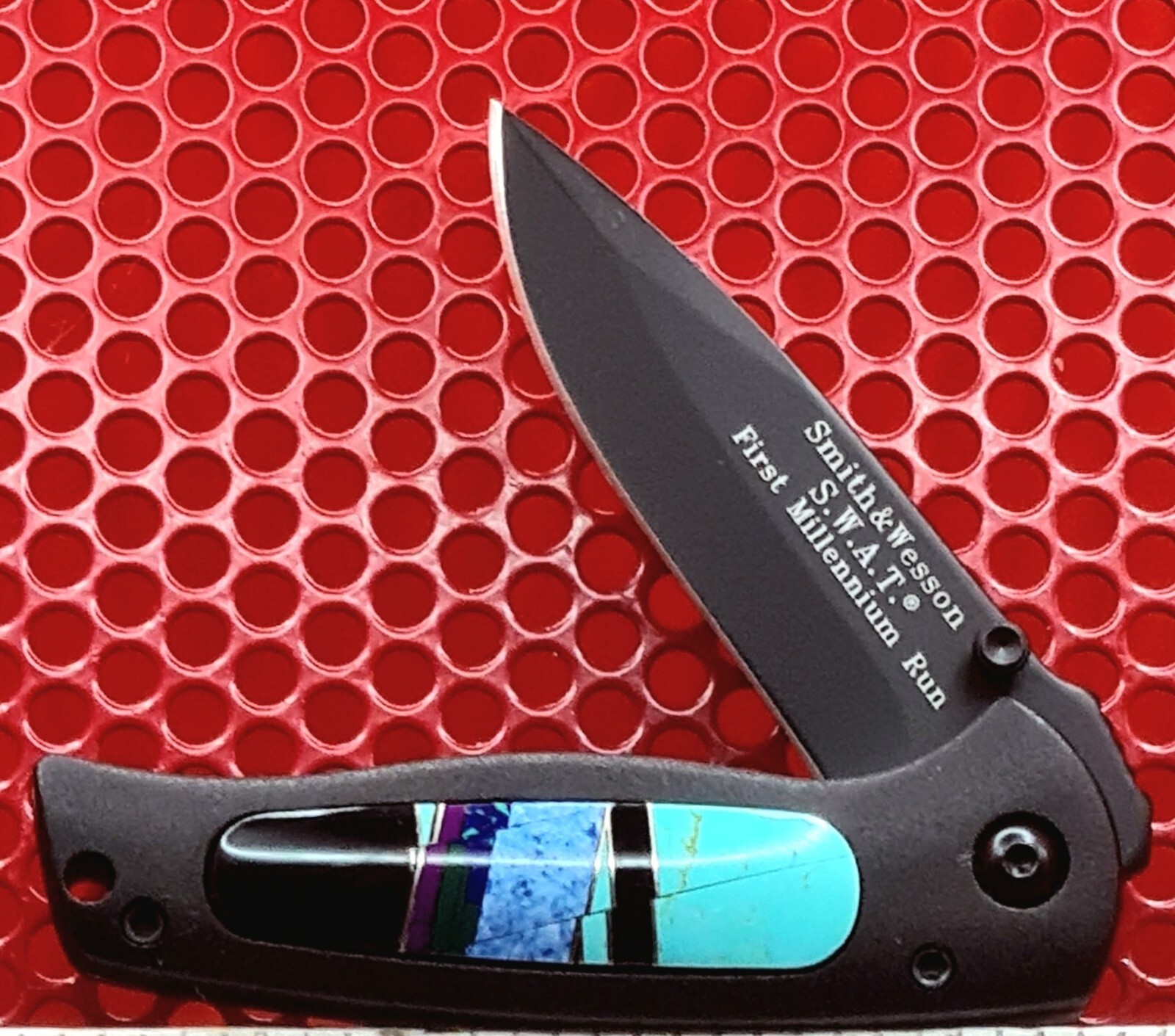 Rare Smith & Wesson SW2001-BTQ Black Turquoise Baby SWAT pocketknife Rare Smith & Wesson SW2001-BTQ Black Turquoise Baby SWAT pocketknife