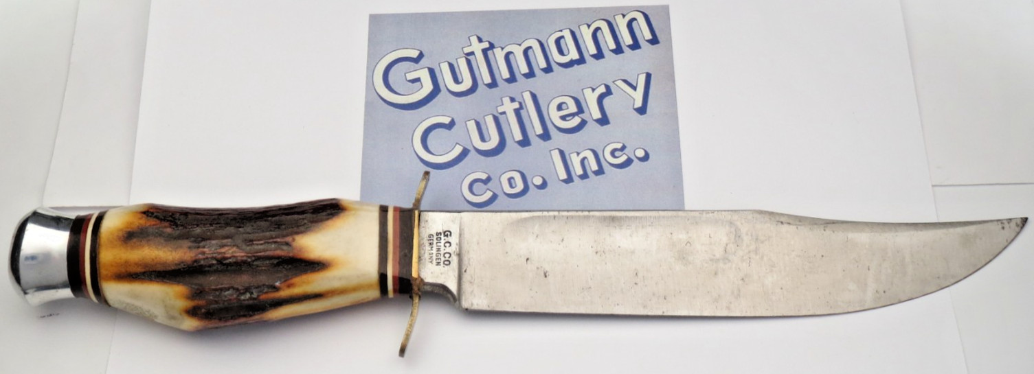 Vintage GC - GUTMANN SOLINGEN - High Quality Hunting Knife - Genuine Stag Handle
