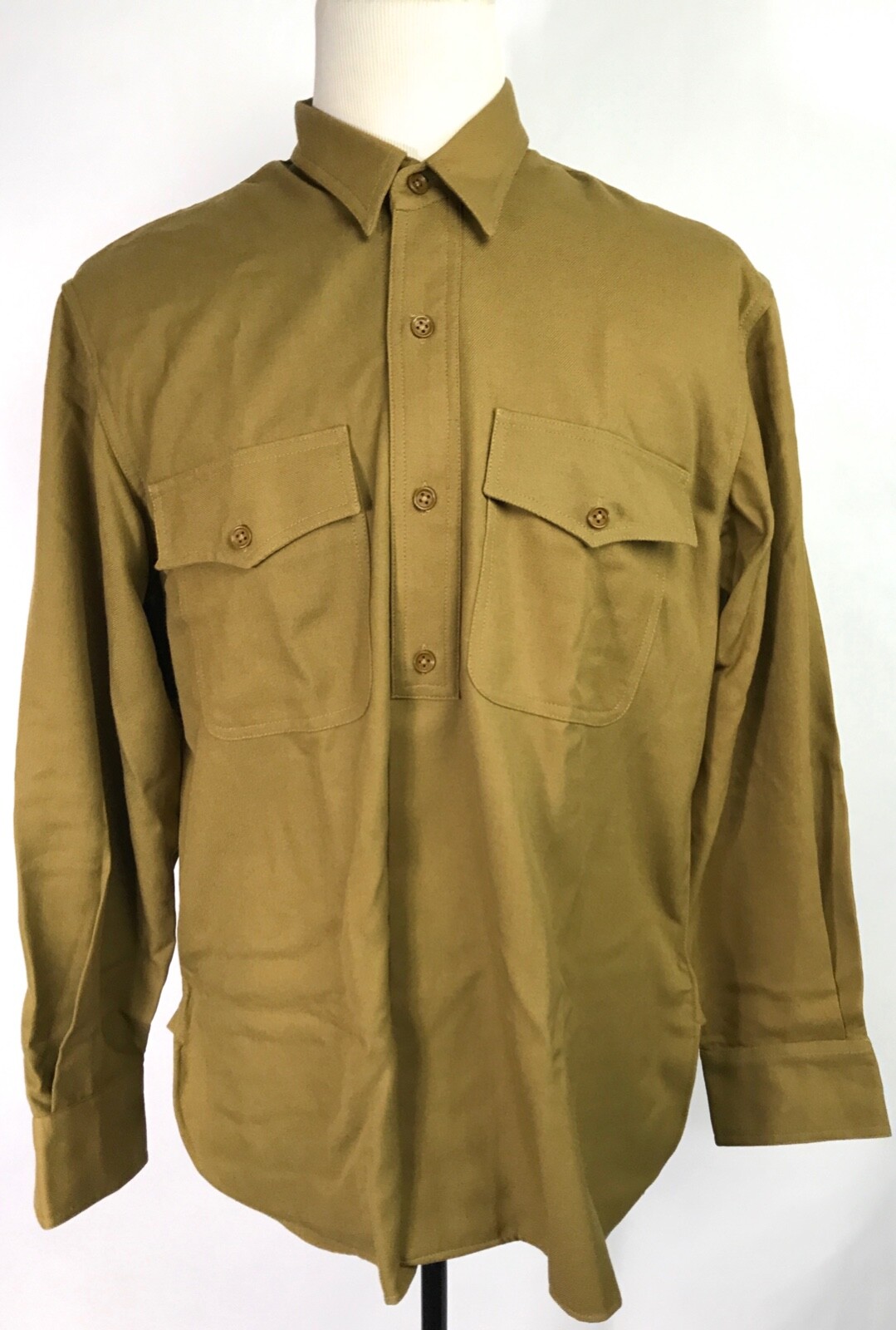 WWI US USMC MARINE P1904 WOOL FLANNEL COMBAT FIELD SERVICE SHIRT-SIZE 1 (38-40R)