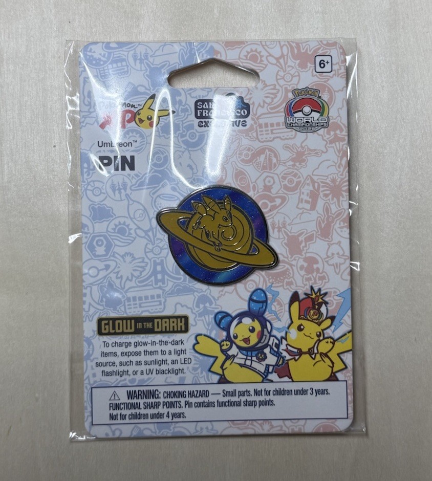 Pokemon XP Worlds Championships 2026 San Francisco Umbreon Pin Glow In the Dark