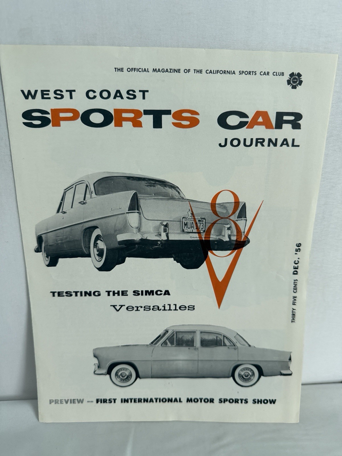 1957 Simca Vedette Versailles Sedan Road Test Brochure Folder Excellent Original