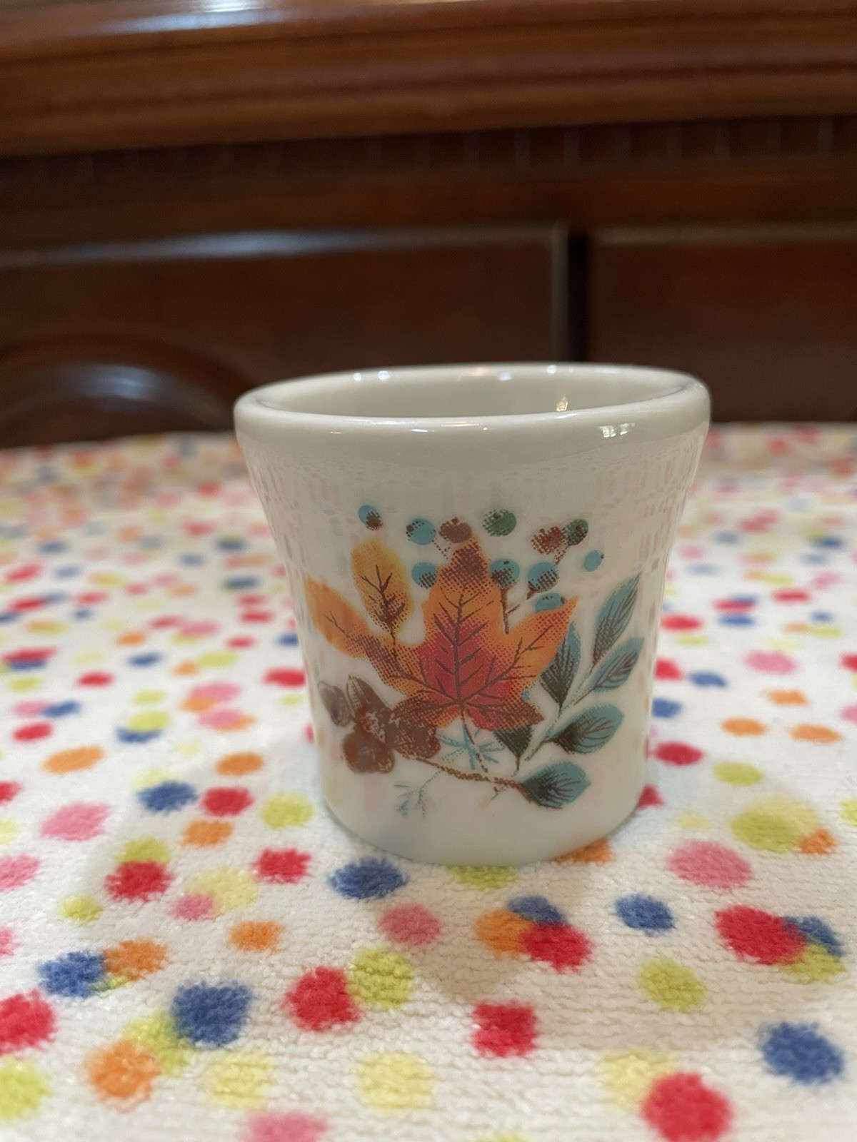 Fiesta Autumn Fields Shot Glass On Linen Pristine First Quality New