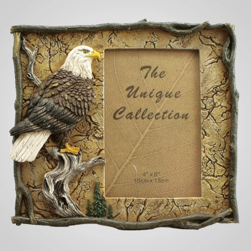 Lipco Polyresin Eagle Photo Picture Frame Multicolor 25 inch 8 Standard Rustic Lipco Polyresin Eagle Photo Picture Frame Multicolor 25 inch 8 Standard Rustic