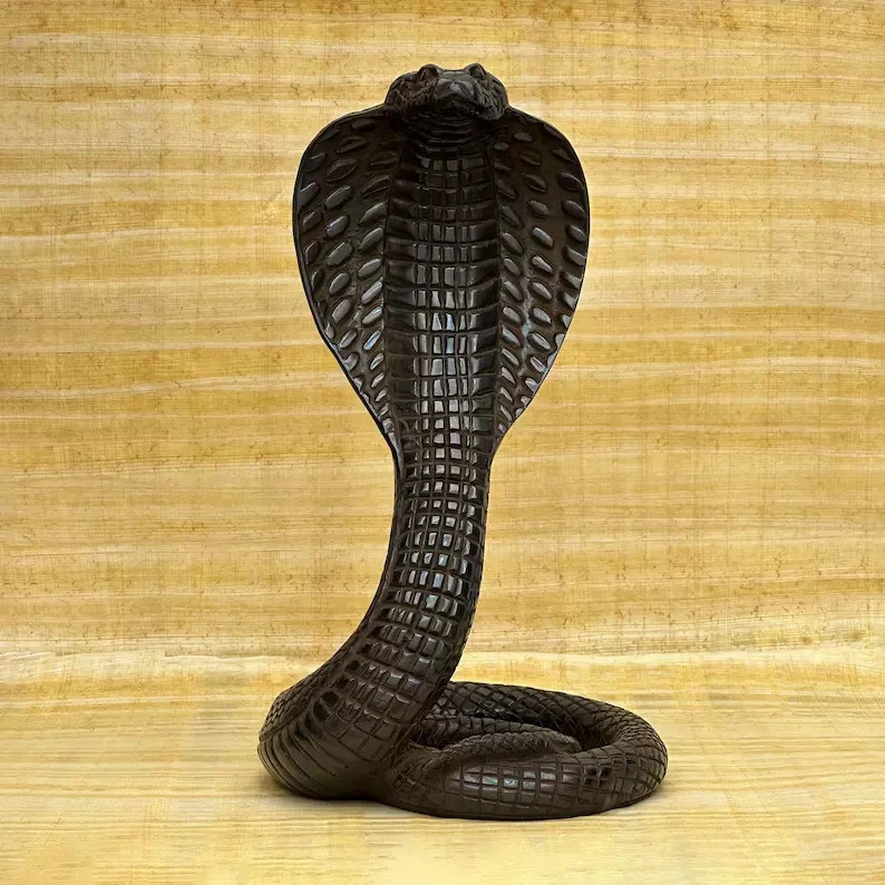 Ancient Egyptian Statue of Apep - Egyptian Cobra Snake Sculpture, Handmade