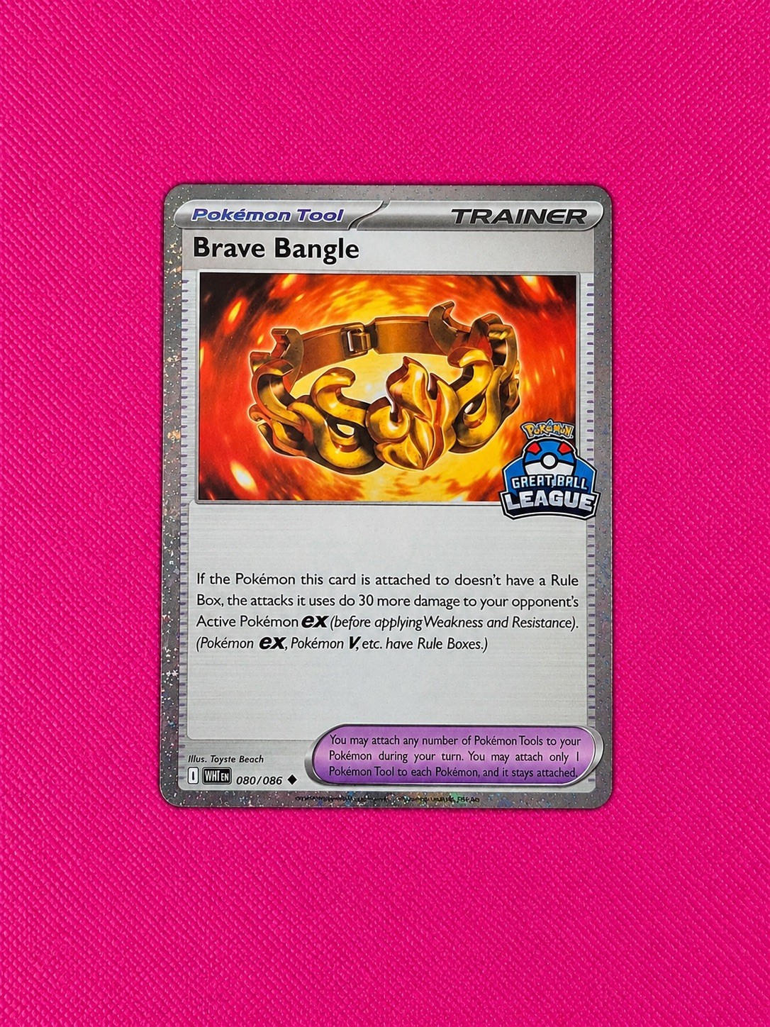 Pokemon Brave Bangle 080/086 White Flare Great Ball League Stamp Promo