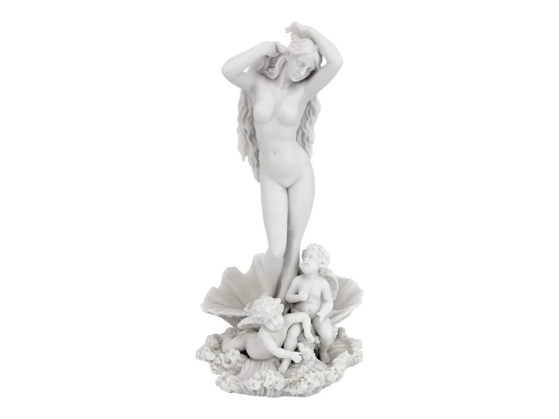 Birth of Goddess Aphrodite Venus Statue Sculpture White Finish 32 cm