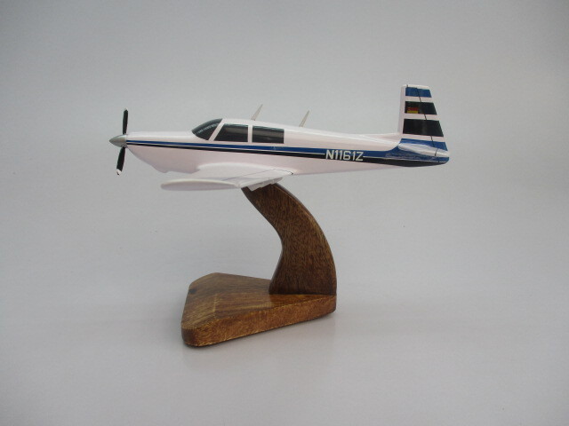M20J Mooney Bravo Aircraft Desktop Mahogany Kiln Dried Wood Model Small New