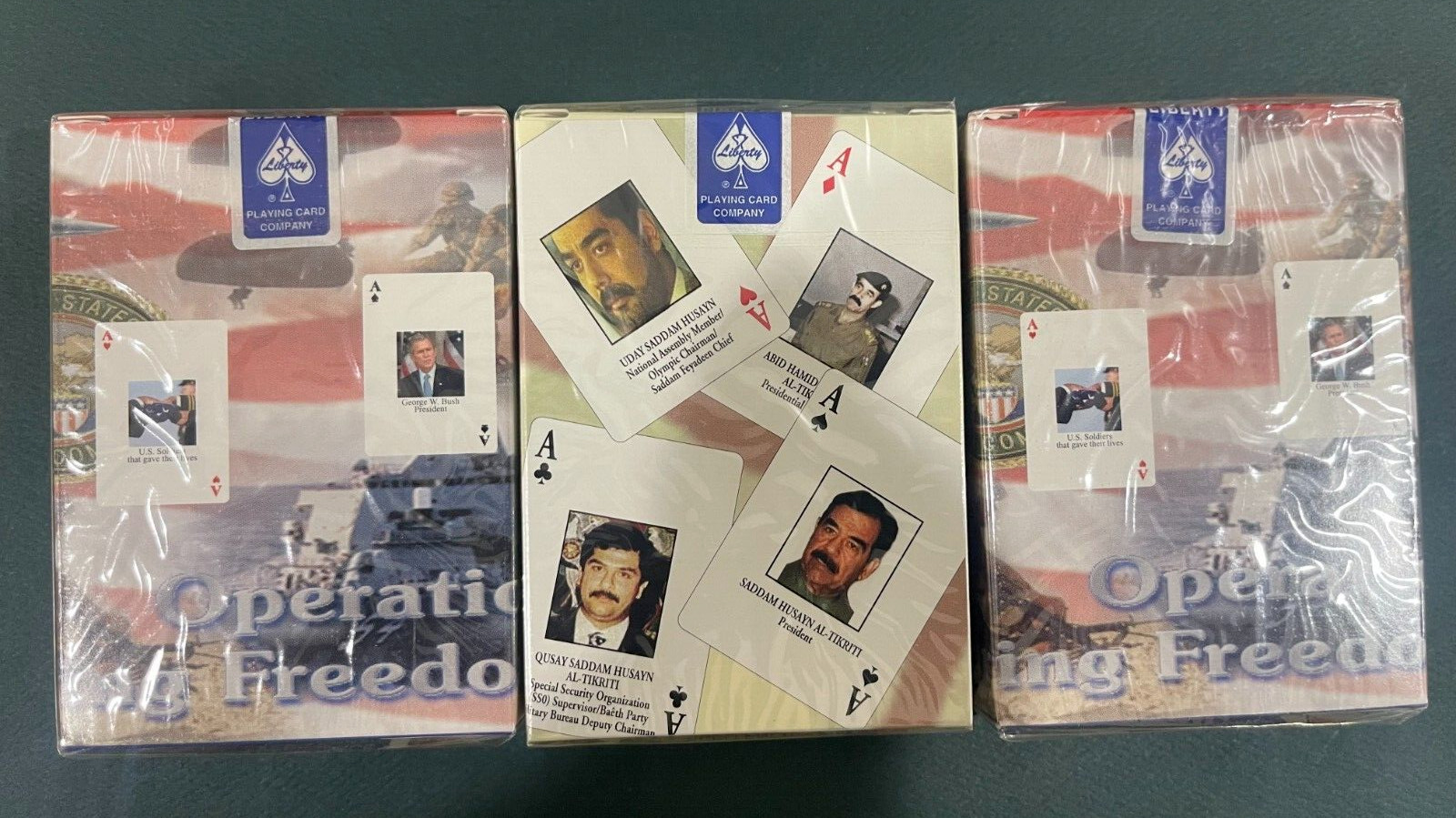 2003 Iraqi Most Wanted / Operaton Enduring Freedom, 3/pk playing cards - Sealed