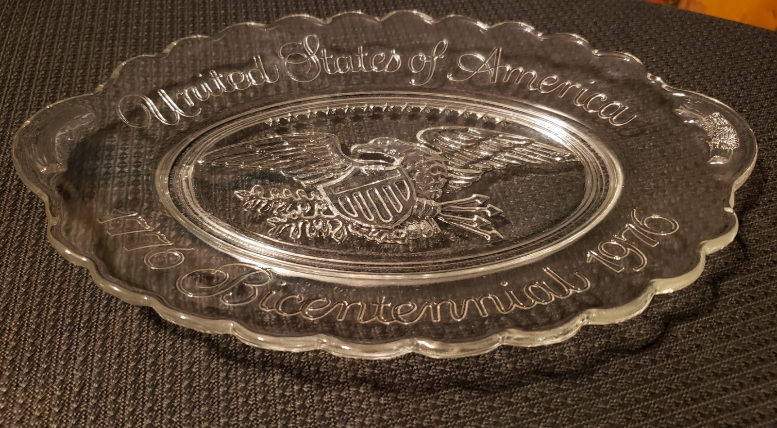 Vintage Avon Glass Bicentennial Tray