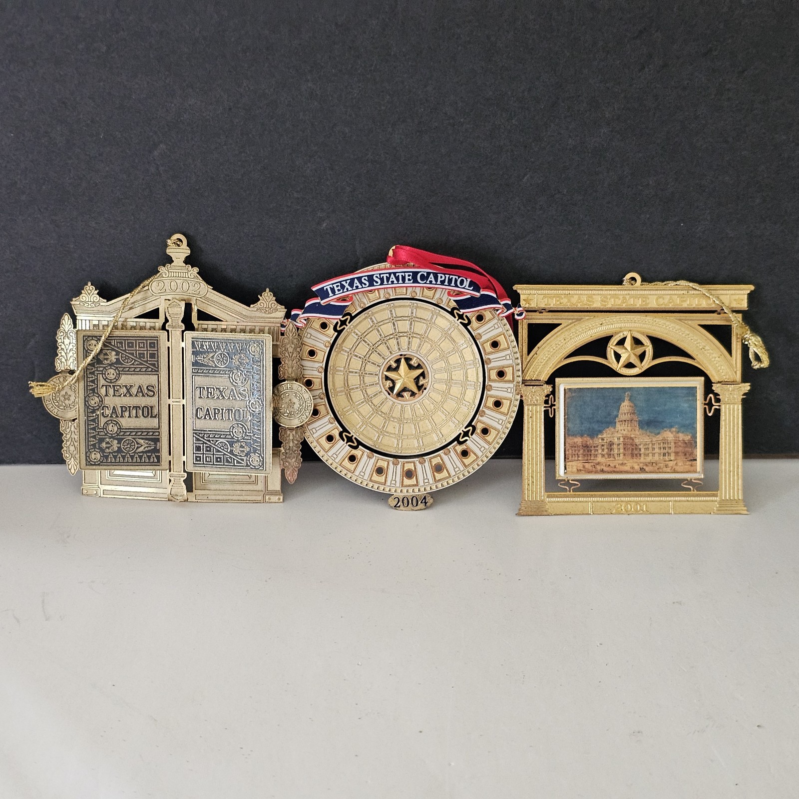 Vinatge Texas Capitol Brass Ornamets Set of 3 Vinatge Texas Capitol Brass Ornamets Set of 3