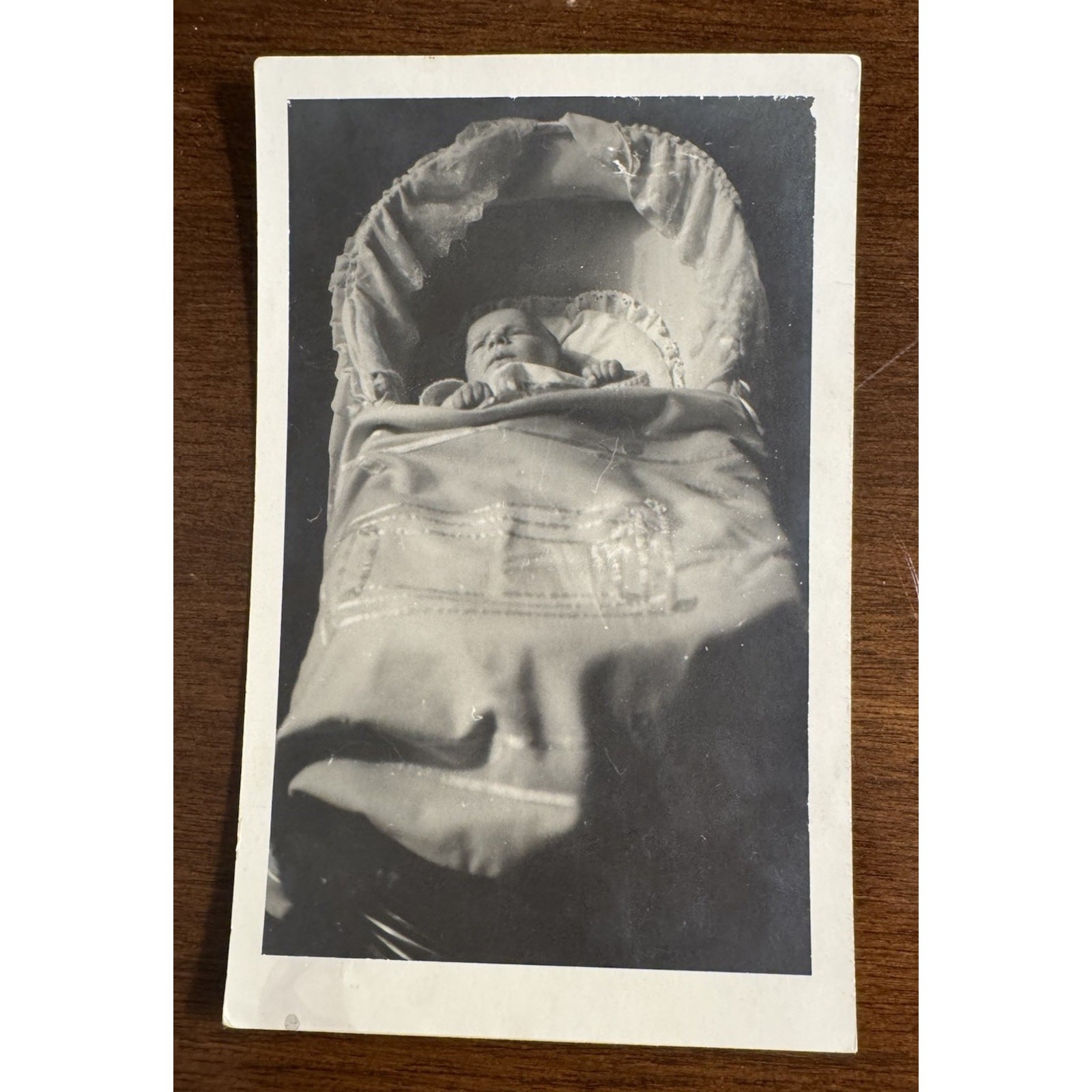 Antique Italian Bambino Baby Infant RPPC Real Photo Postcard Family Announcement