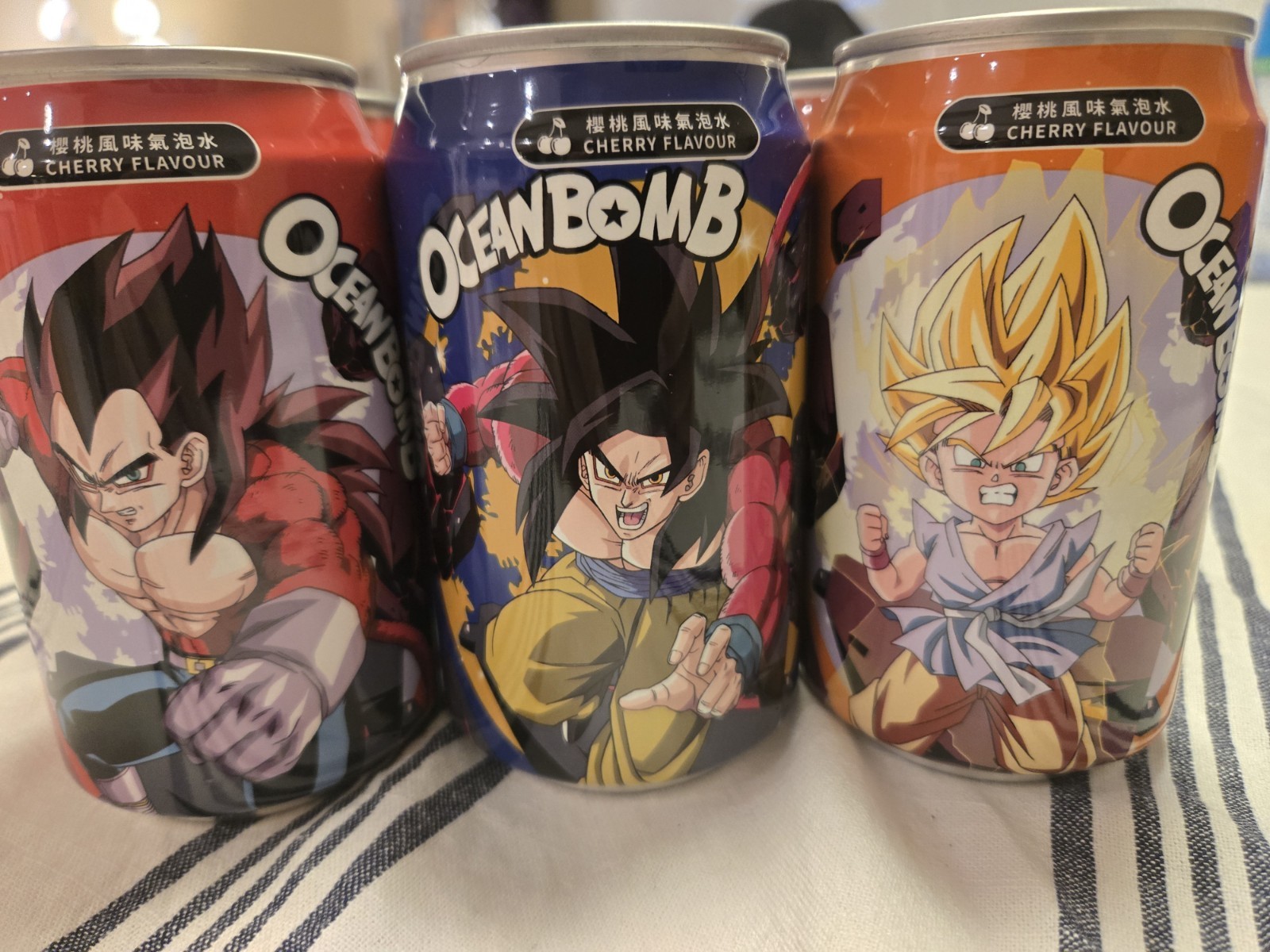 3X DRAGON BALL GT OCEAN BOMB SODAS CHERRY FALVOR