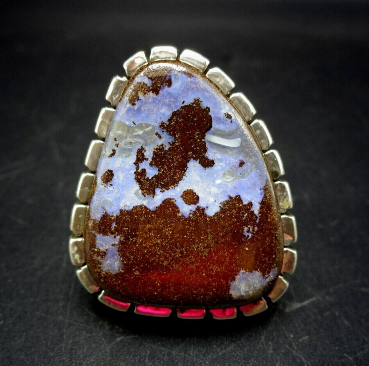 Colossal PHILLIP MORSE Mexican Boulder Opal RING 39.3g size 6.75 OJIBWA Chippewa