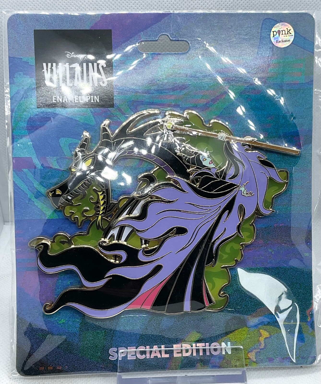 Disney PALM 2024 Maleficent & Dragon Stained Glass Sleeping Beauty LE 150 Pin