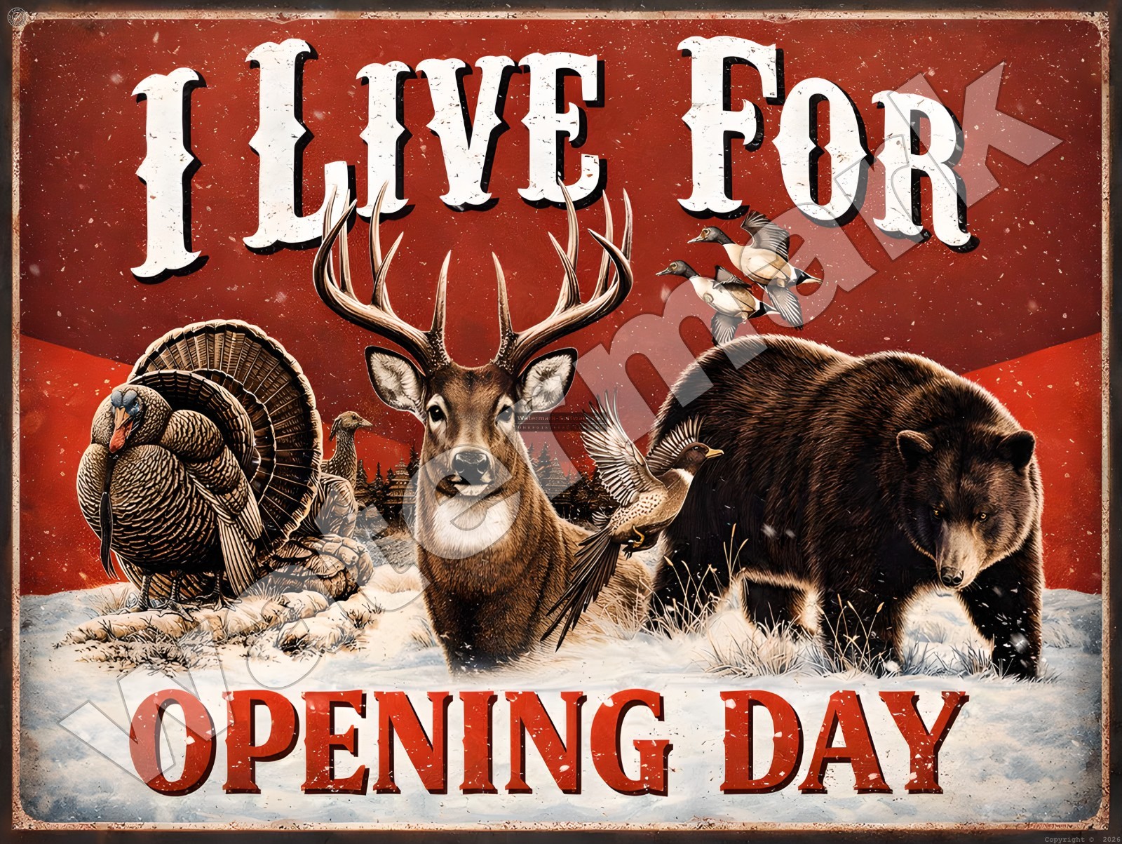 I Live for opening day  Metal Sign 9\