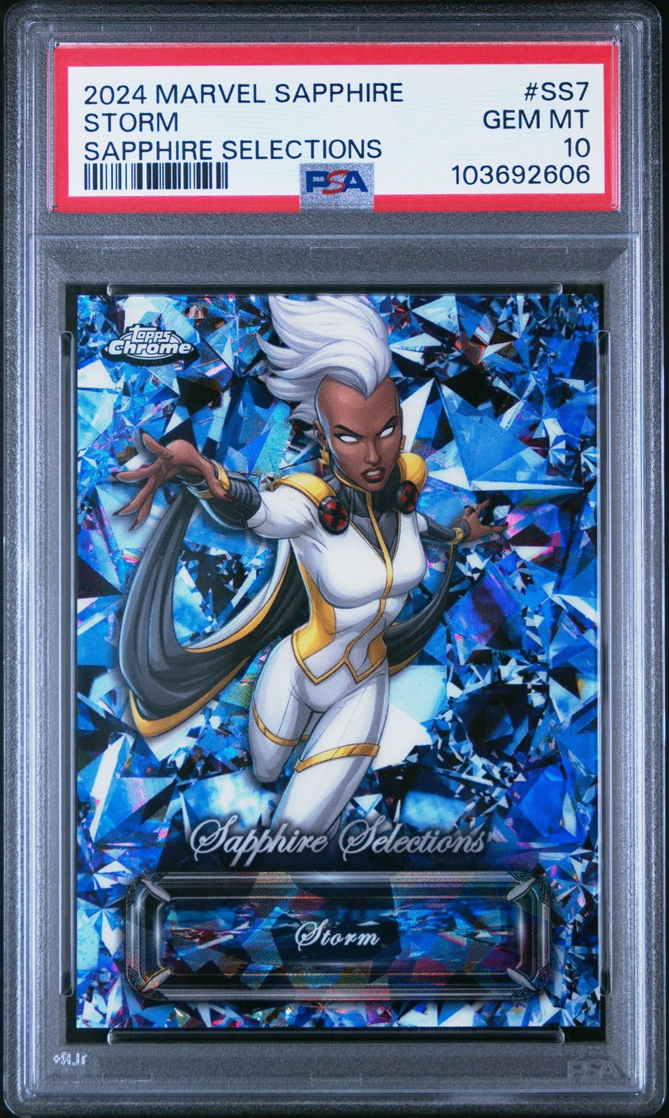 2024 Topps Chrome Marvel Sapphire Edition Sapphire Selections Storm PSA 10