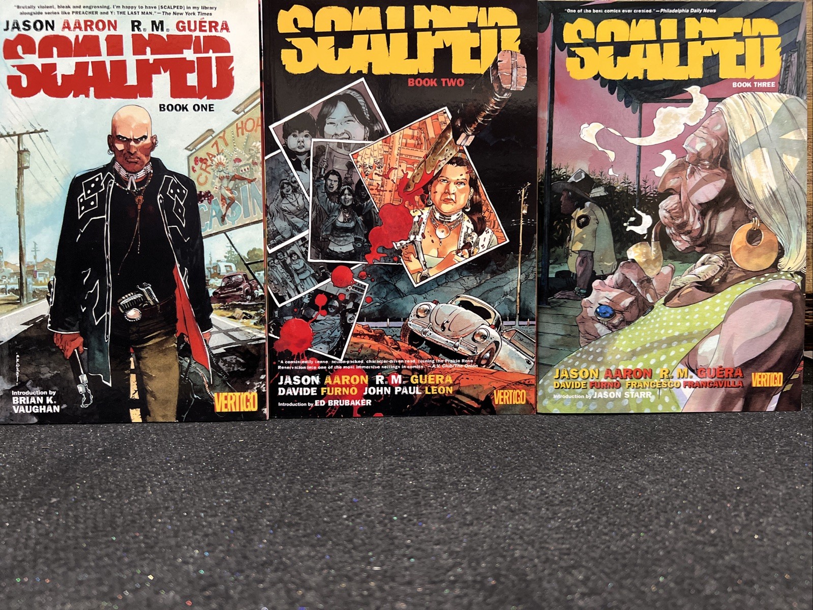 Scalped Book Lot Of 3- Vol #1, #2 & #3 Graphic Novel Set by Jason Aaron