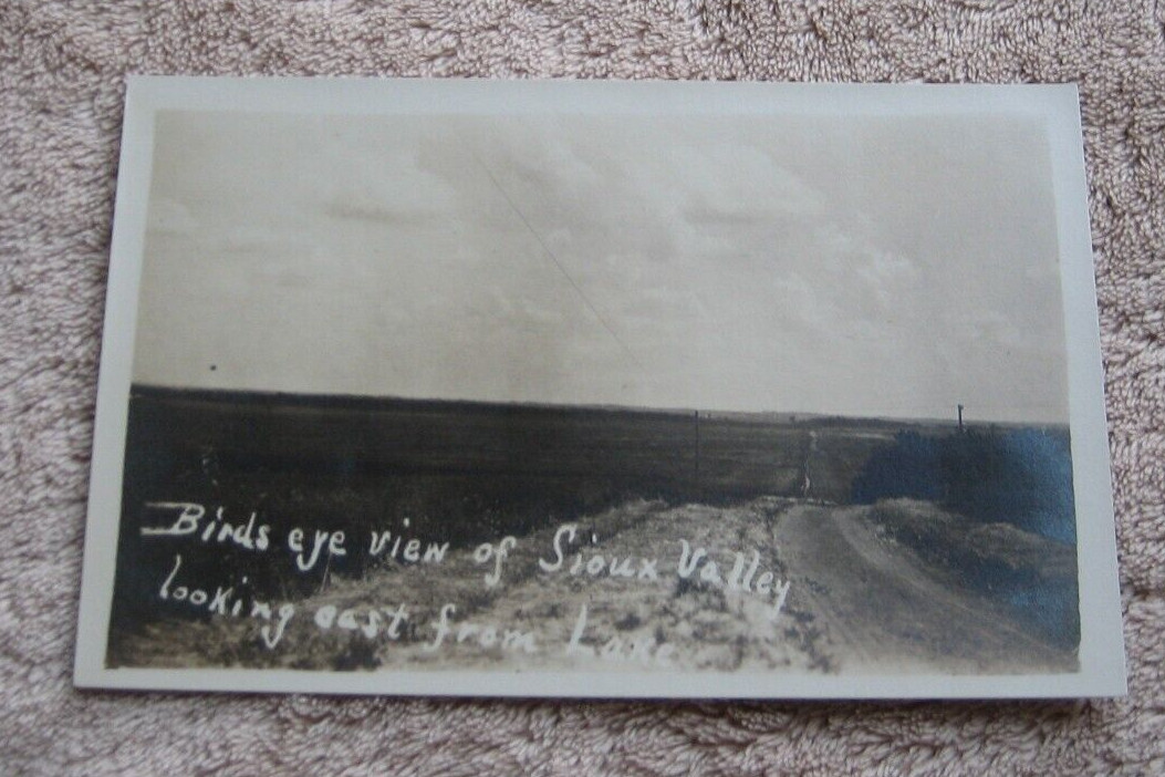 Sioux Valley IA Iowa RPPC Birdseye Real Photo Postcard