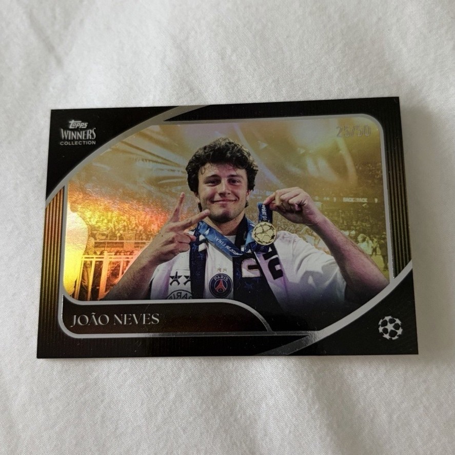 Topps Winners Collection Back 2 Back João Neves Parisian Parade 25/50 PSG