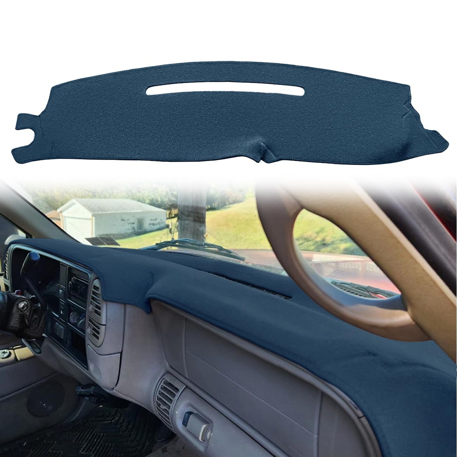 Yiz Dash Cover Mat Fit for 1997-2000 Chevy Chevrolet Silverado/GMC C1500 C250...