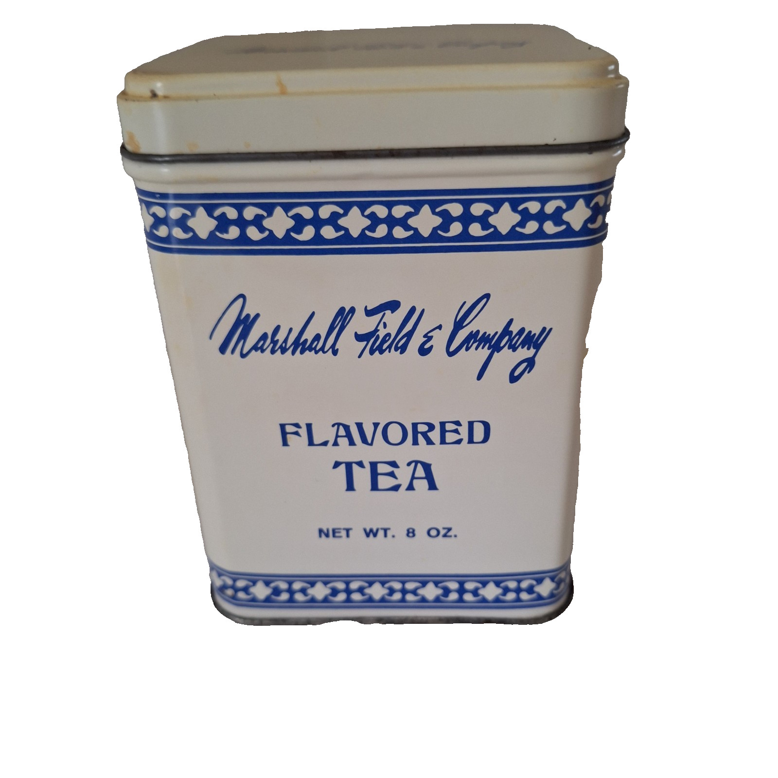 Vintage Marshall Field Orange Spice Flavored Tea Tin Chicago Advertising