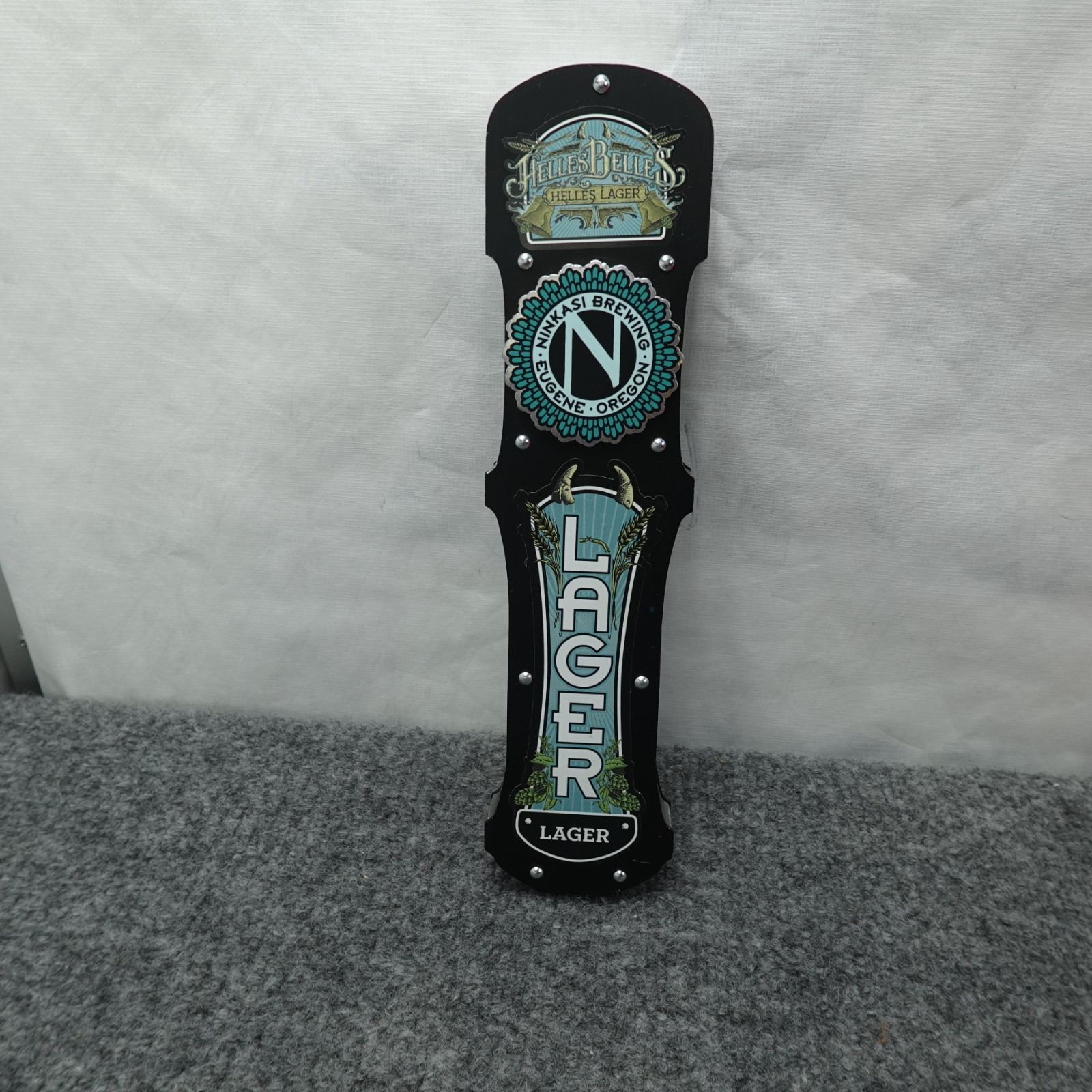 Ninkasi Beer Tap Handle Brewing Helles Belles Lager Metal Eugene Oregon 11 in
