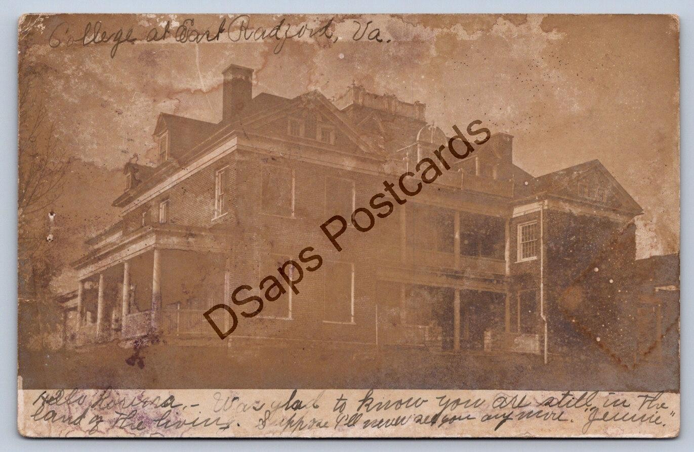 K67/ East Radford Virginia RPPC Postcard c1910 Radford College Building 17