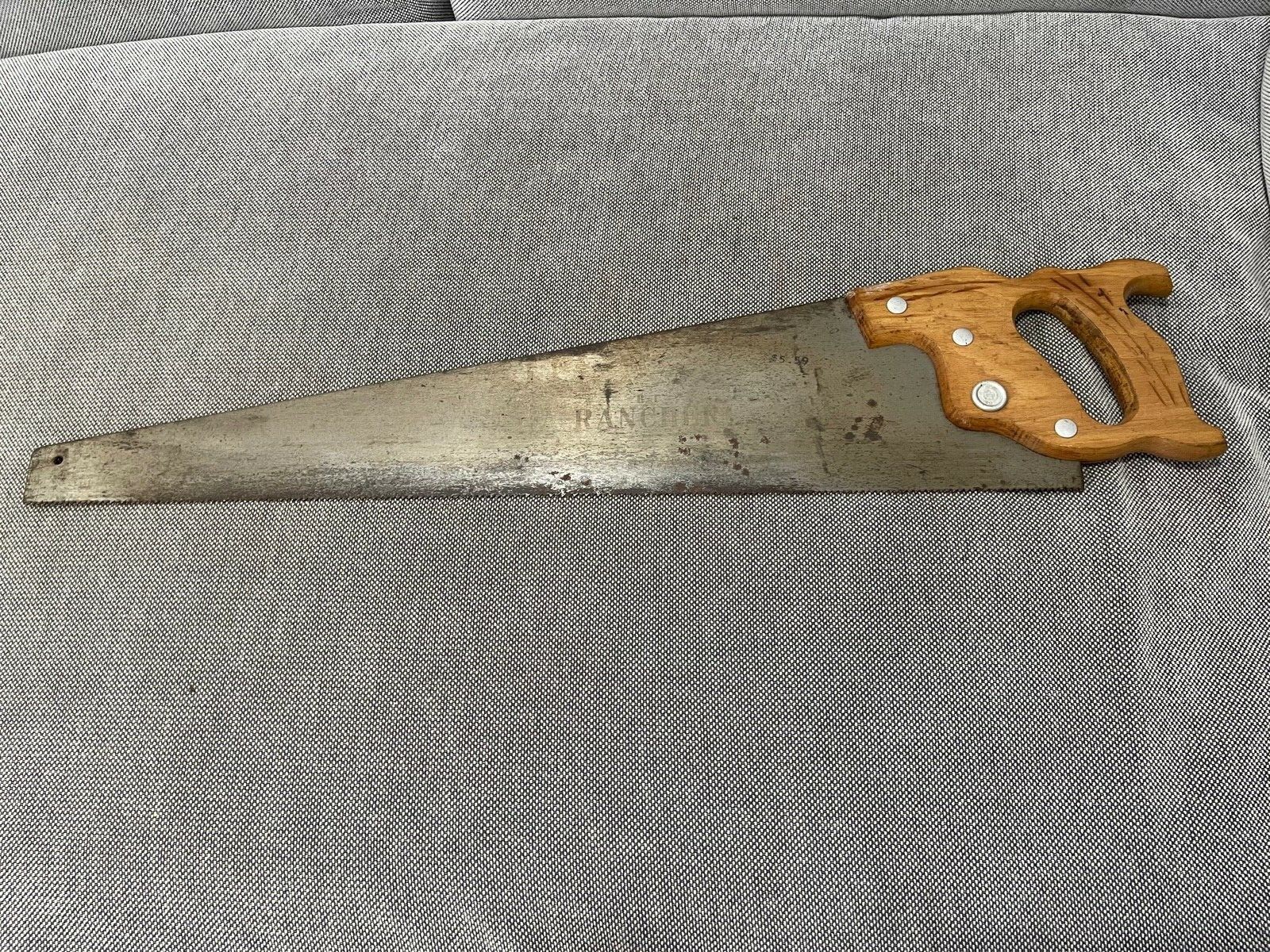 Vintage Antique Disston RT Rancher Hand Saw 25 1/2\