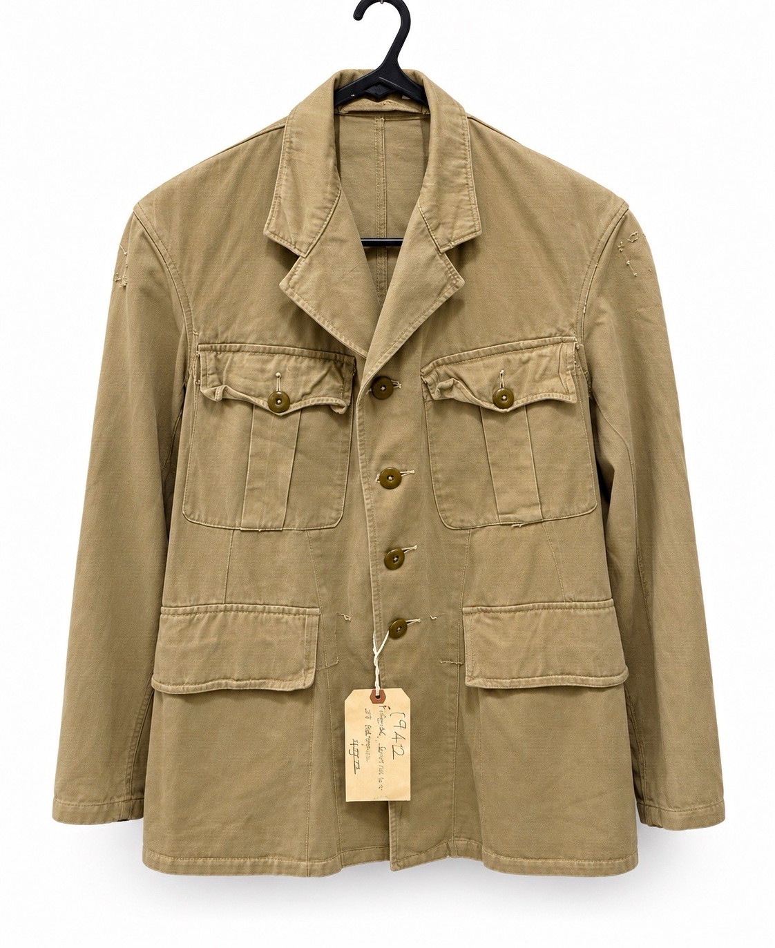 WWII 1942 RAF 1937 Pattern Khaki Drill Airman Jacket Named Ward 2220358 WWII 1942 RAF 1937 Pattern Khaki Drill Airman Jacket Named Ward 2220358