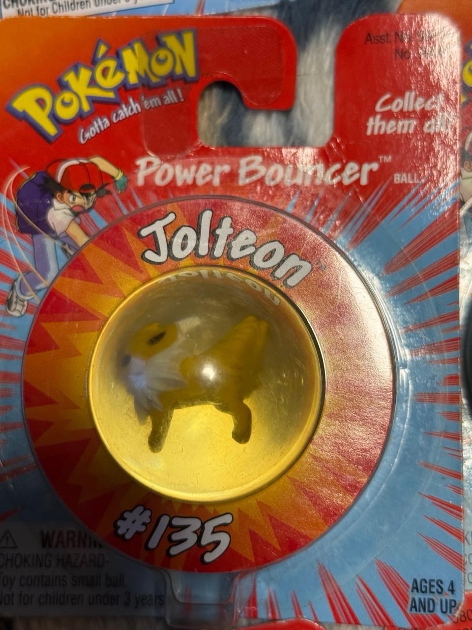 Pokémon Vintage 1999 Power Bouncer Ball Jolteon  #136 Collectible