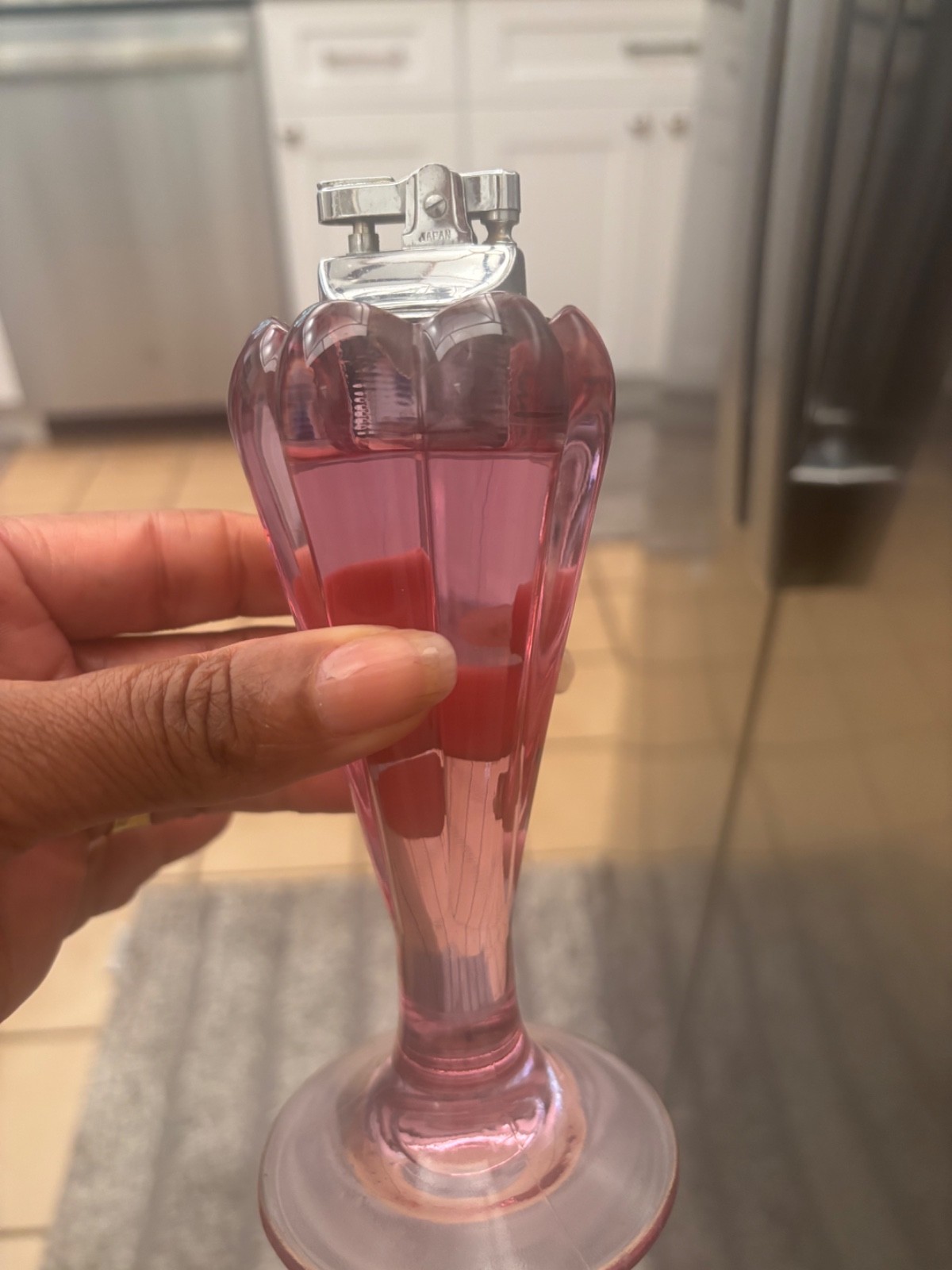 Viking Glass - 1960's - Thistle Pink - 6 Petal Table not working .