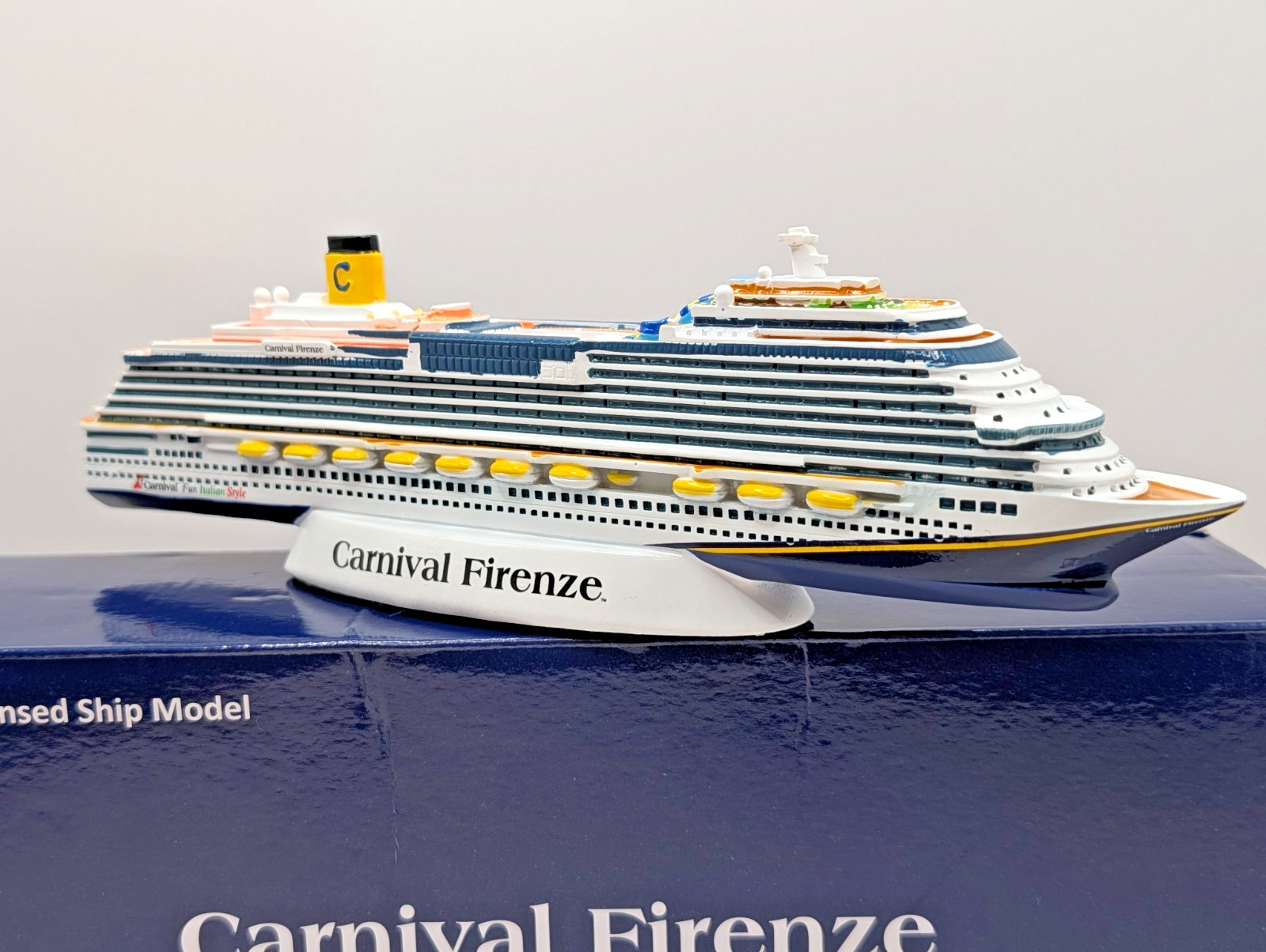 Carnival Firenze 10” Cruise Ship Model New In Box Onboard Exclusive