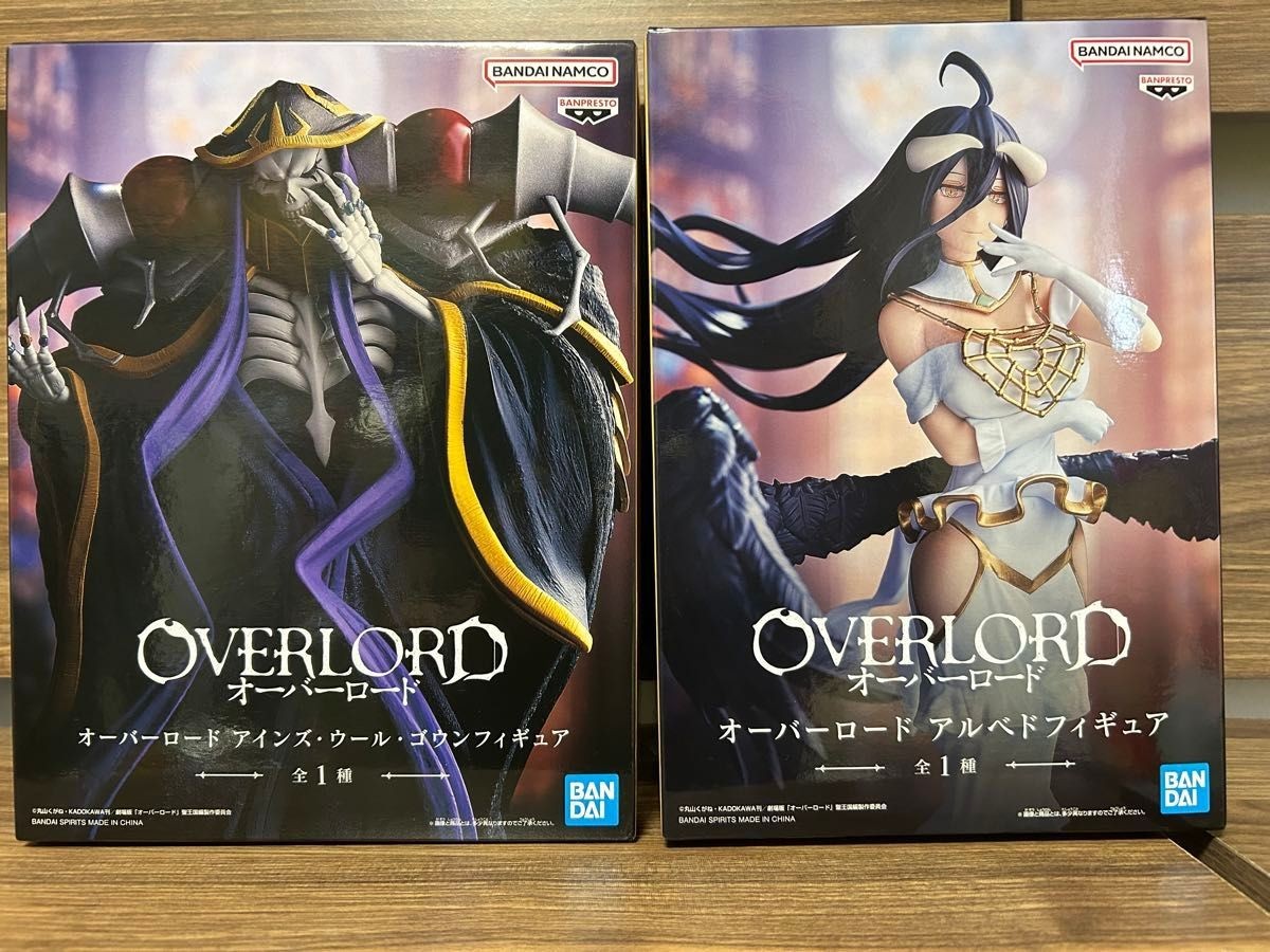 OVERLORD Albedo and Ainz Ooal Gown Figure Set of 2 Bandai Japan